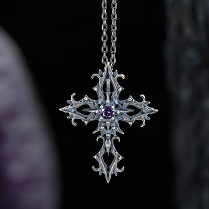 Amethyst Cross Pendant