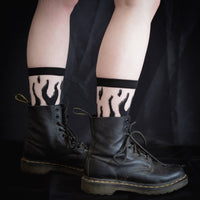 Thumbnail for Sheer Flame Socks in Black for Punk Fashion