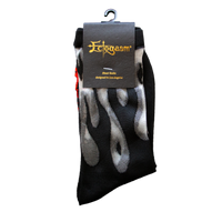 Thumbnail for Sheer Flame Socks in Black for Punk Fashion