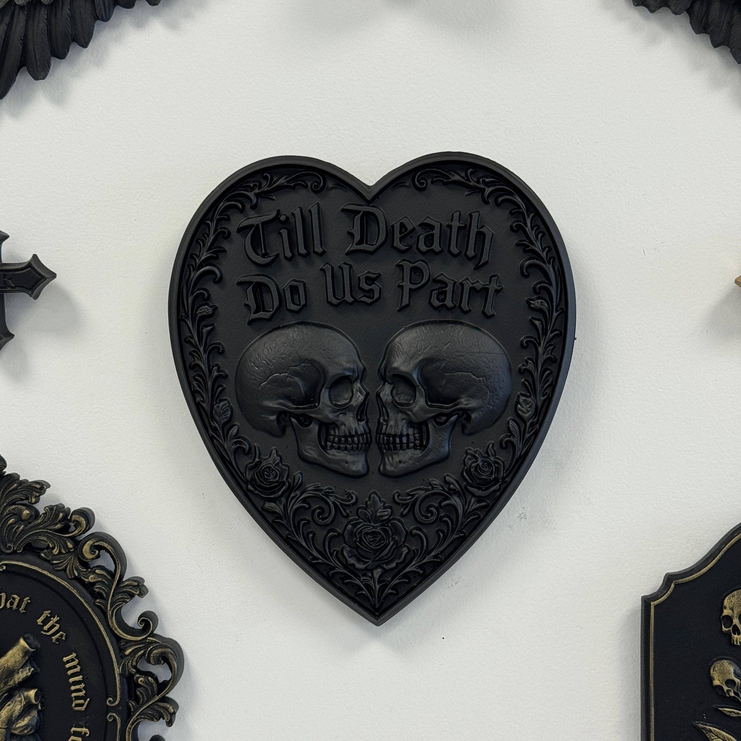 Gothic Heart Wall Plaque - Till Death Do Us Part