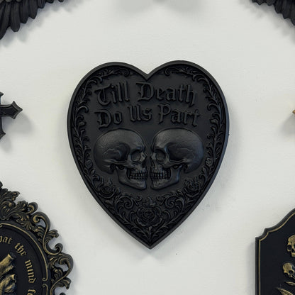 Gothic Heart Wall Plaque - Till Death Do Us Part