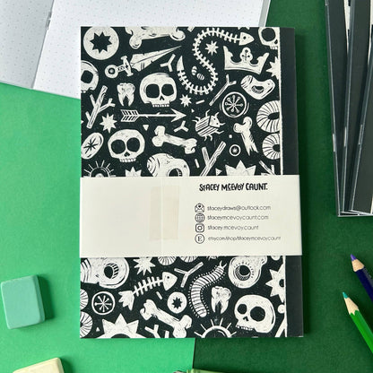 Skull and Bones Dot Grid Notebook