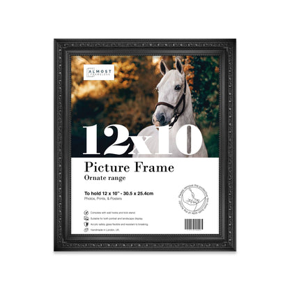 12x10 Black Ornate Picture Frame 12"x10"