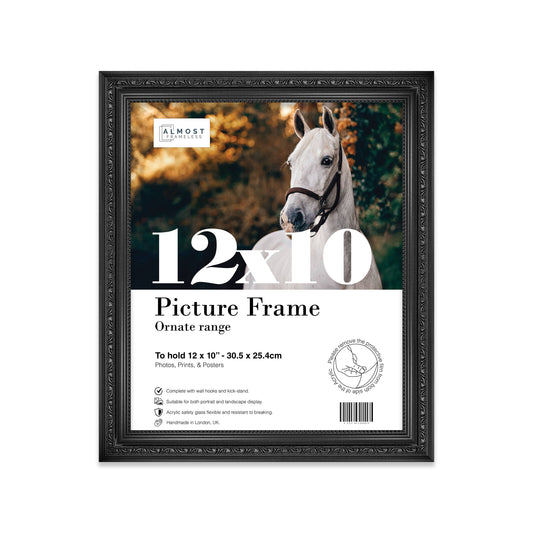 12x10 Black Ornate Picture Frame 12"x10"