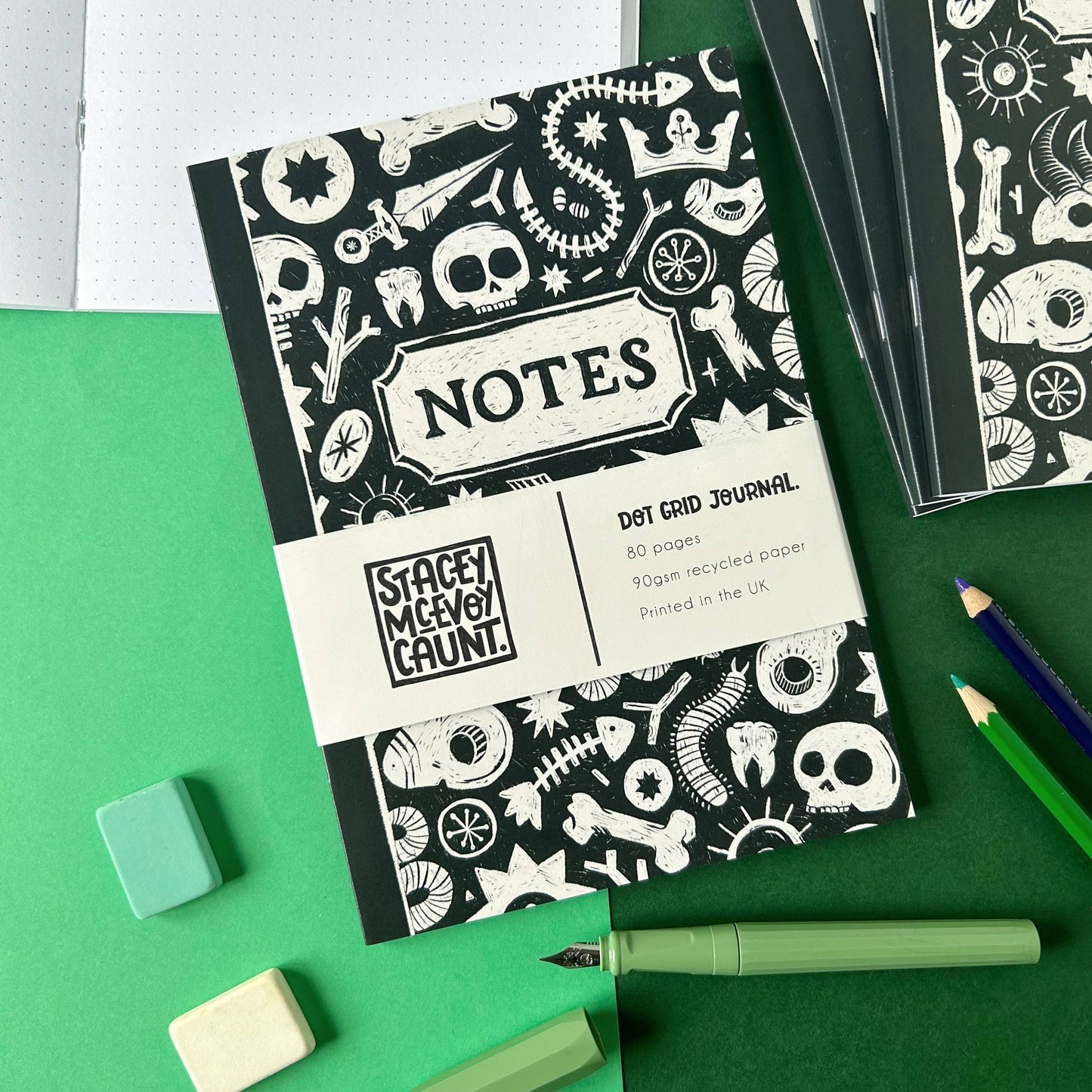 Skull and Bones Dot Grid Notebook
