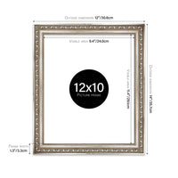 Thumbnail for 12x10 Silver Ornate Picture Frame 12