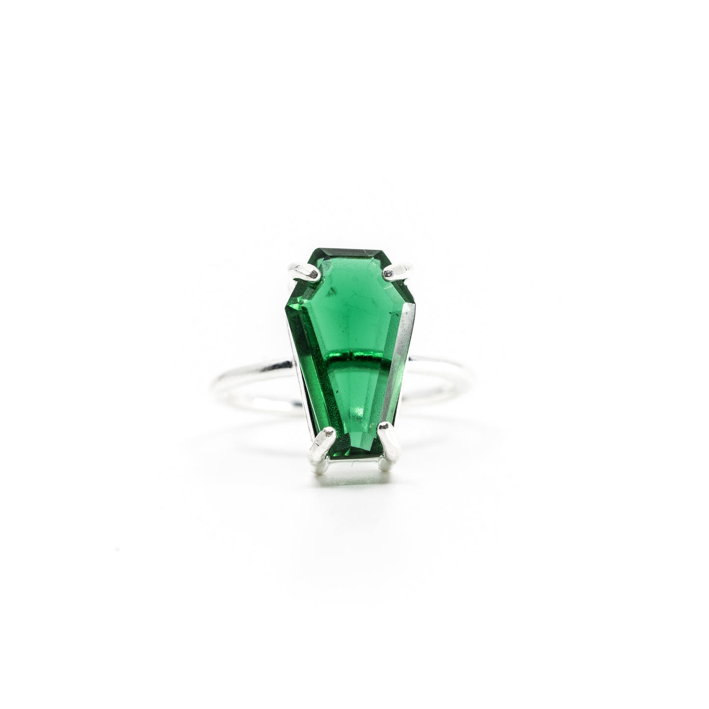 Gemstone Coffin Ring