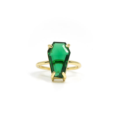 Gemstone Coffin Ring
