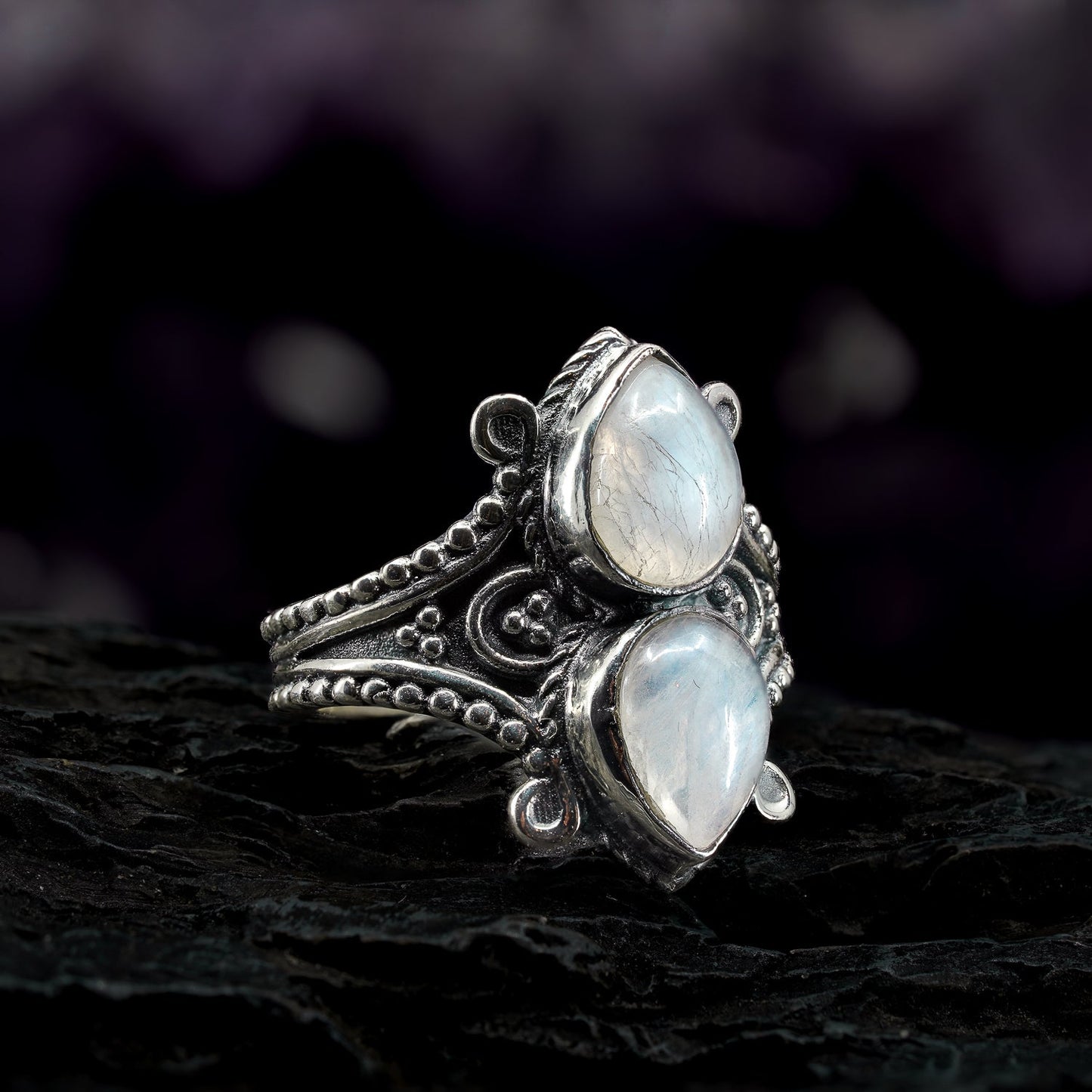 'Eden' ~ Moonstone Ring