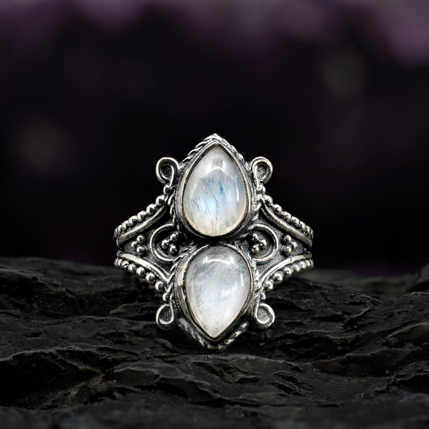 'Eden' ~ Moonstone Ring