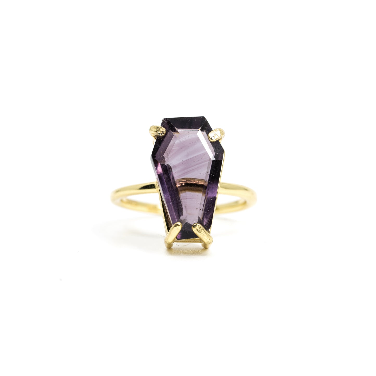 Gemstone Coffin Ring