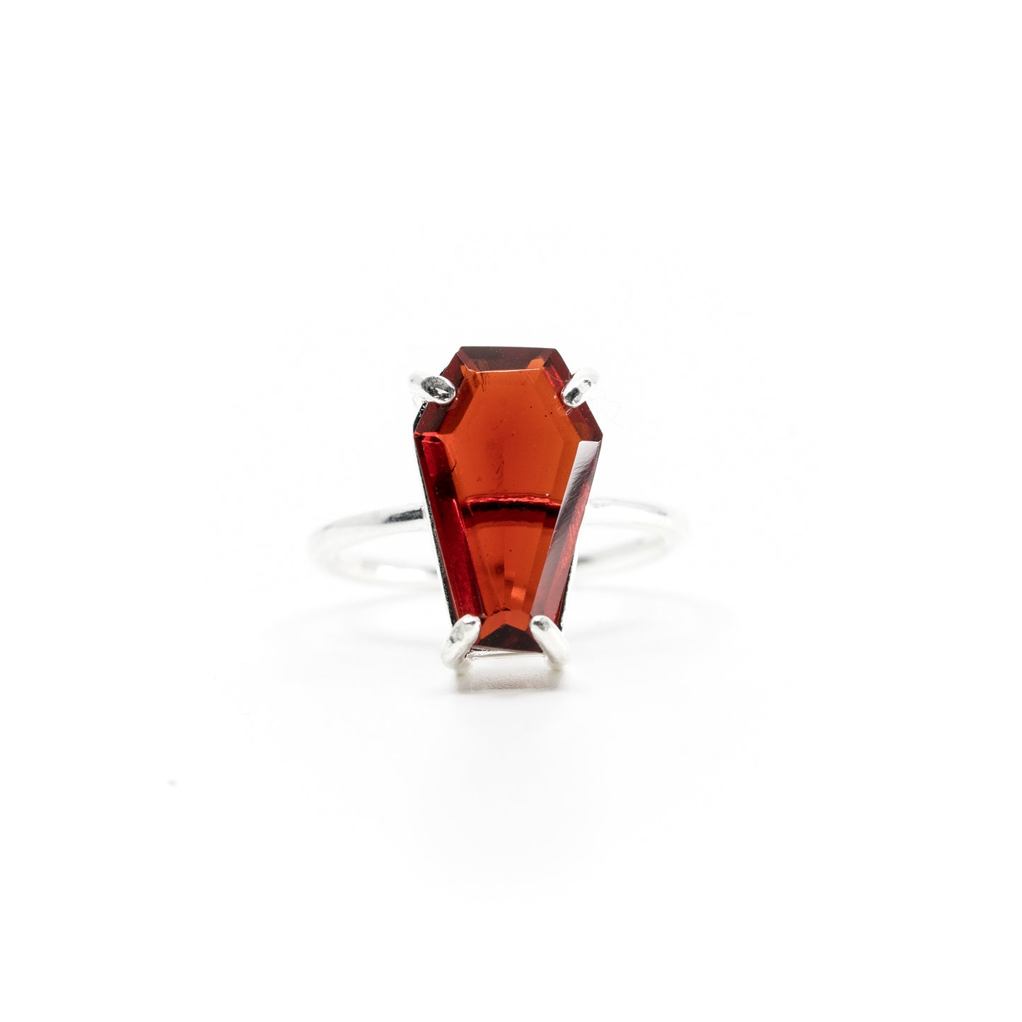 Gemstone Coffin Ring