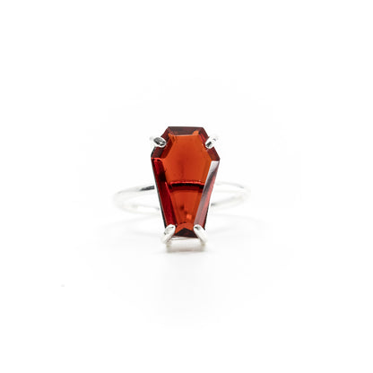 Gemstone Coffin Ring