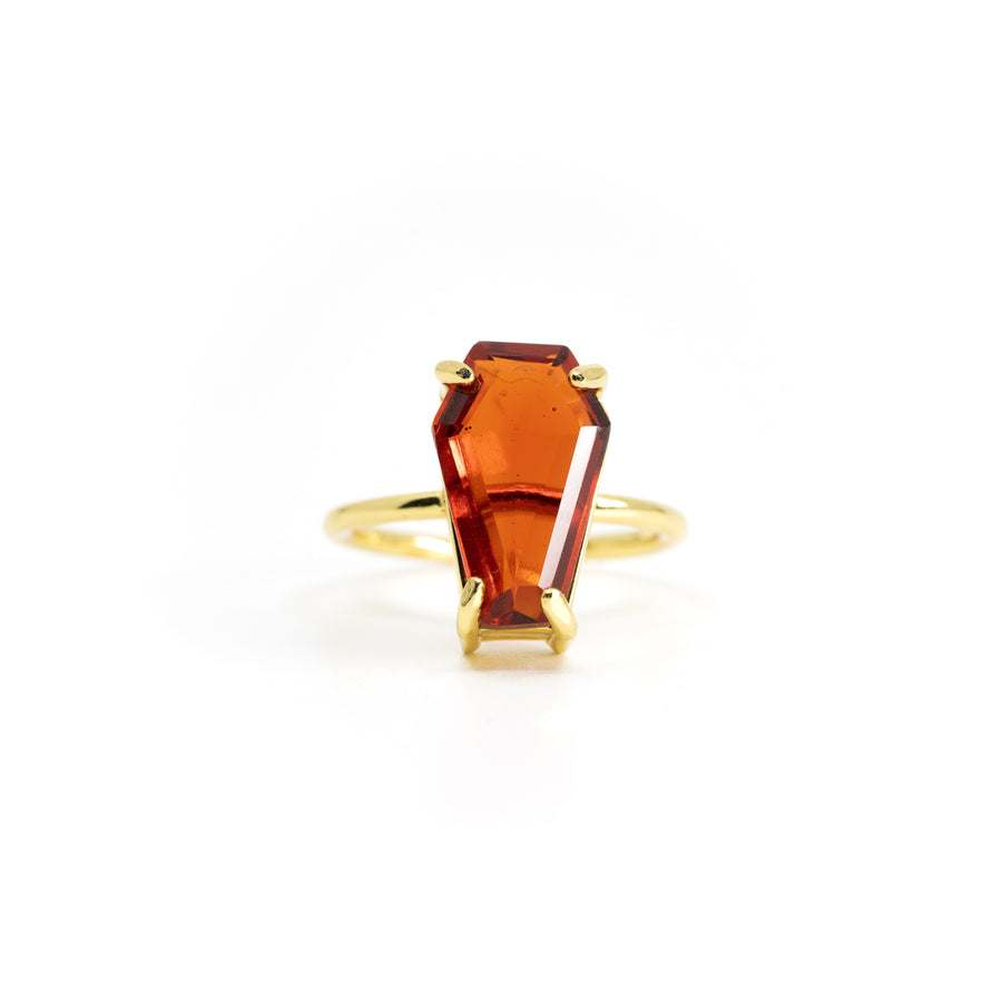 Gemstone Coffin Ring